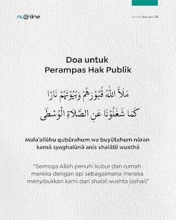 Doa untuk Perampas Hak Publik