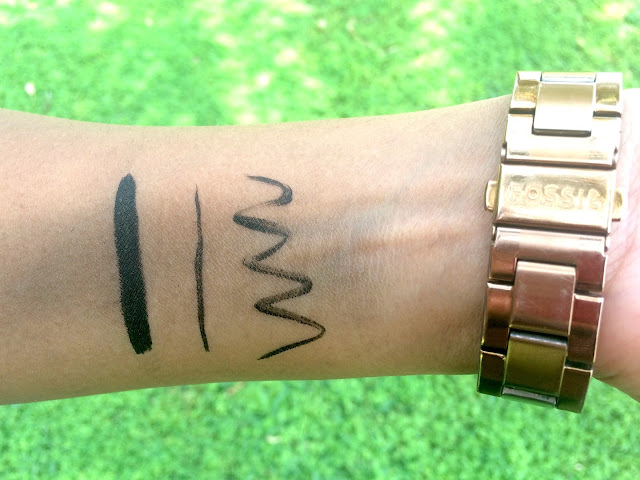 Smudged Swatch of the Bourjois Liner Feutre in Ultra Black