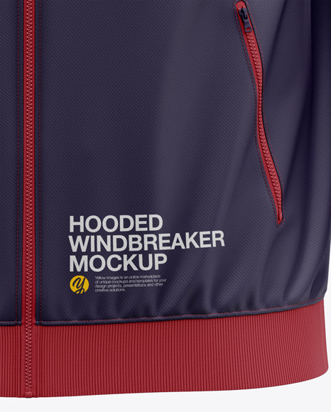 Hooded Windbreaker Mockup