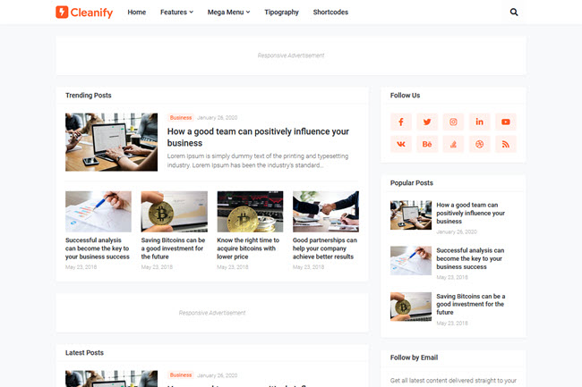 Cleanify Blogger Template