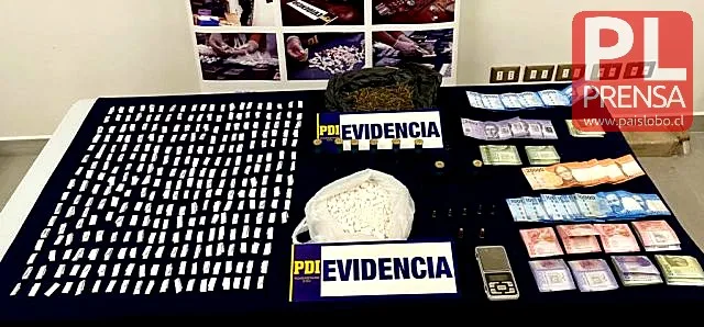 PDI detiene a dos hombres por tráfico y microtráfico de drogas en Osorno