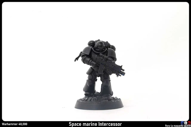 Figurine Space marine Intercessor apprêtée