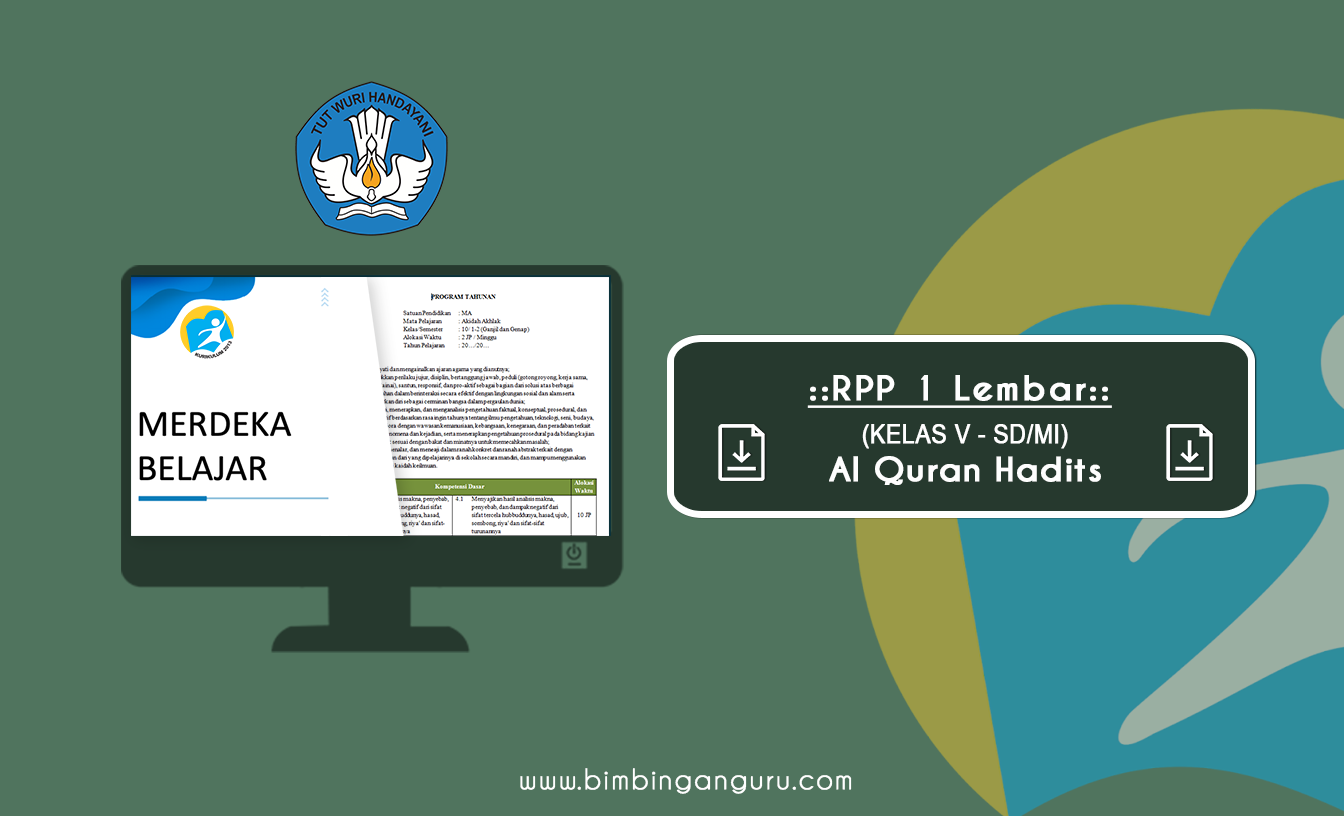 RPP 1 Lembar Al Quran Hadits Kelas V SD/MI K13 TP. 2022/2023 (EDISI REVISI)