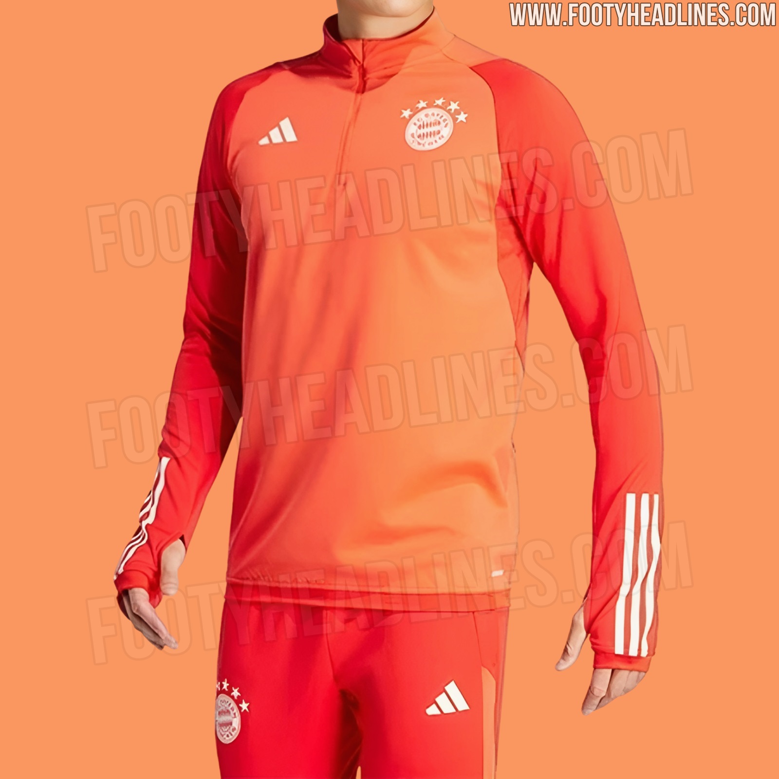 adidas Bayern Munich 23/24 Tracksuit Pants Training Orange