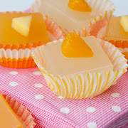 Mandarin Cosmo Jelly Shot (front, pictured with Mango Cosmo Jelly Shot), . (dsc mwp )