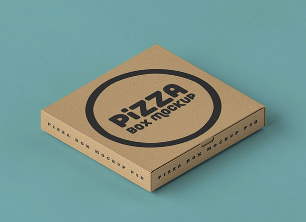 Gratis Mockup Packaging/Kemasan PSD 2018 - Corrugated Pizza Box Packaging Mockup PSD