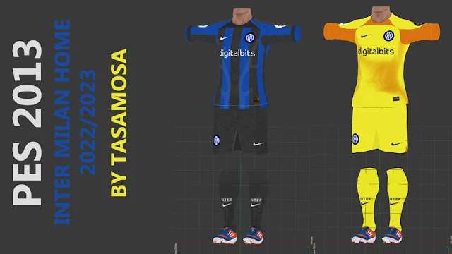 Inter Milan 2022-2023 Home Kits (Leaked) For PES 2013