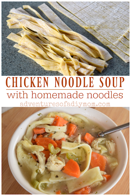 chicken noodle soup with homemade noodles