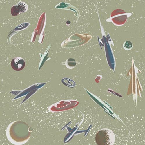 outer space wallpaper. Vintage Outer Space Wallpaper