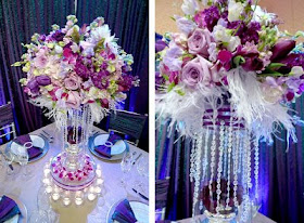 Crystal Wedding Table Decoration With Flowers