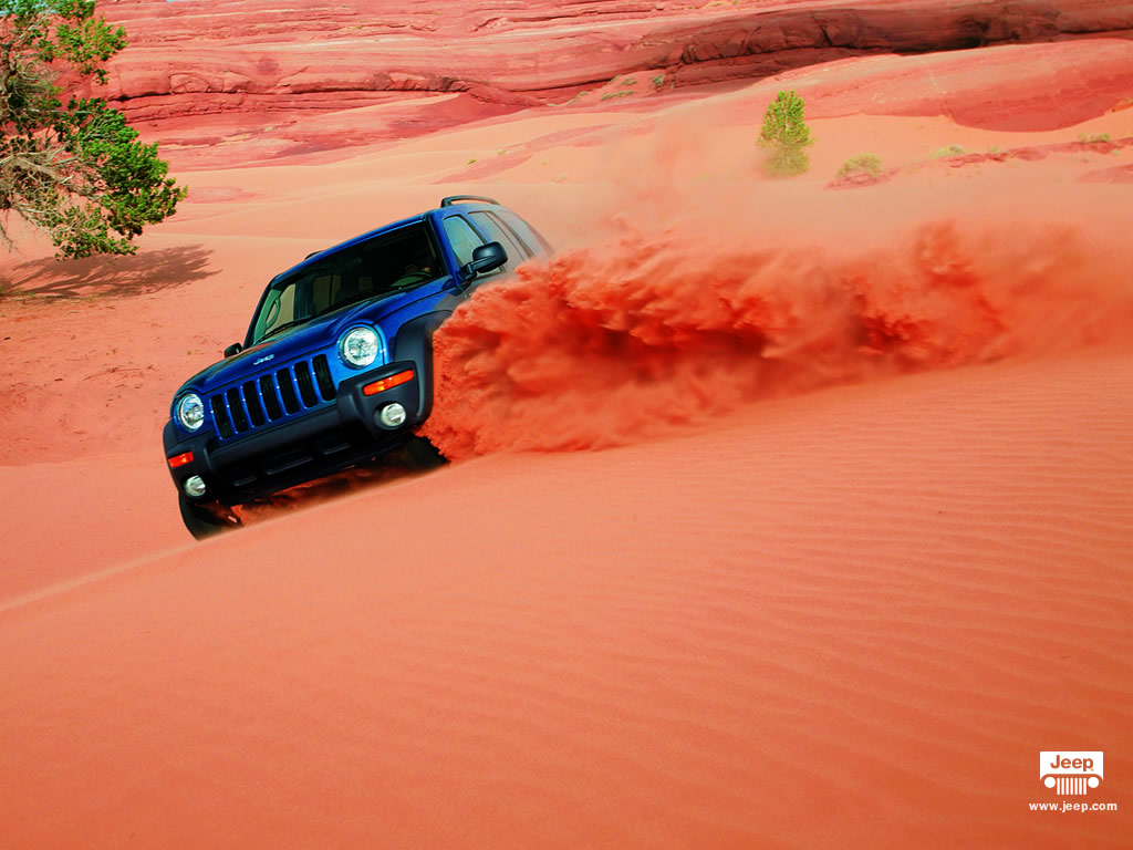 ford harley davidson white Jeep on Desert