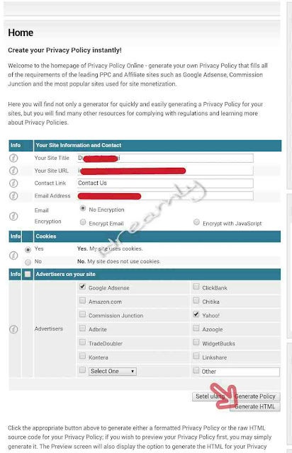 Cara TERCEPAT & MUDAH Membuat Privacy Policy untuk Blog