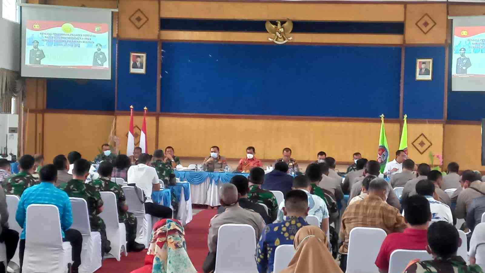 Kapolresta Deli Serdang Hadiri Rakor Pelaksanaan Tahapan Penyelenggaraan Pilkades Serentak Gelombang I Tahun 2022