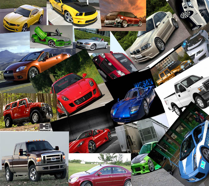 pues yo ise este collage de autos por que a mi me gustan mucho los carros