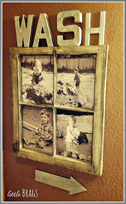  old window turned photo frame plus adding personal touches to home decor