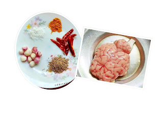 moolai masala - brain masala - brain fry - moolai fry - moolai recipe - brain recipe