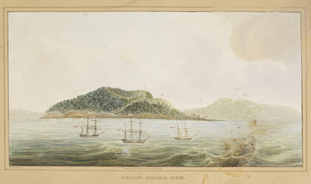 Kingscote, Kangaroo Island, 1837 / sketched by Captain Fewson, engraved by T. Browne