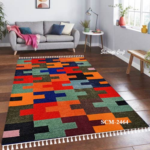 Hand-woven (4 feet × 6 feet) Shatranji rugs-carpet-floormat for Living room শতরঞ্জি SCM-2464