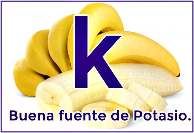 El banano como fuente de potasio es esencial para los seres humanos
