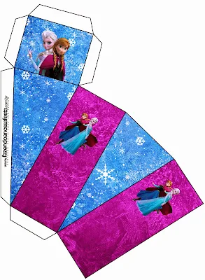 Free Blue and Purple Frozen Printable This one is for pie box.