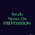 Study notes on preposition for SSC BANK and other exams