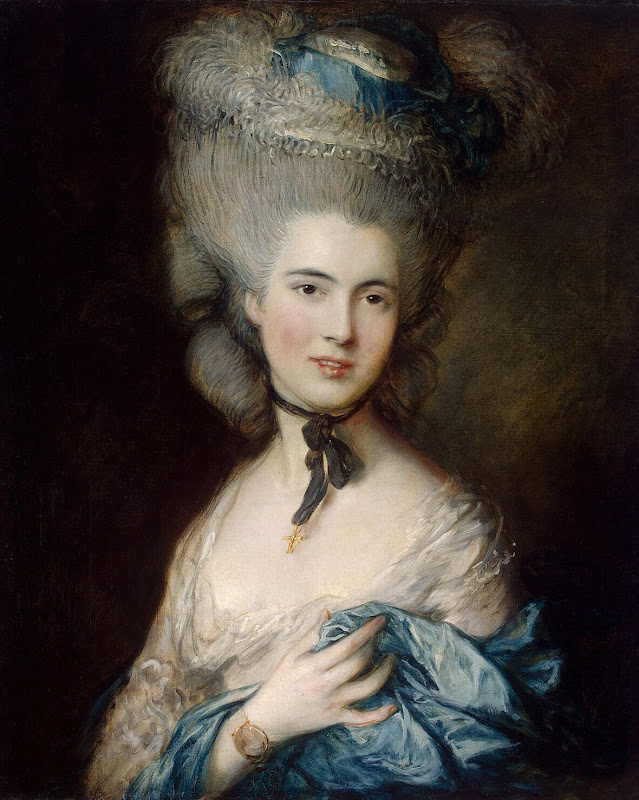 Woman in Blue (Hermitage, St. Petersburg, Russia, 1777-79 - Portrait) by Thomas Gainsborough