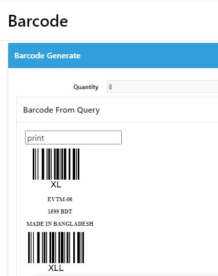 Barcode by SQL Query