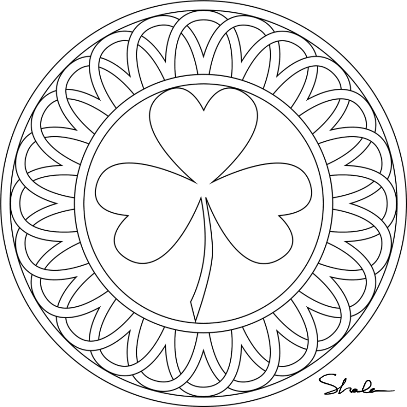 17+ Shamrock Mandala Coloring Page, New Concept!