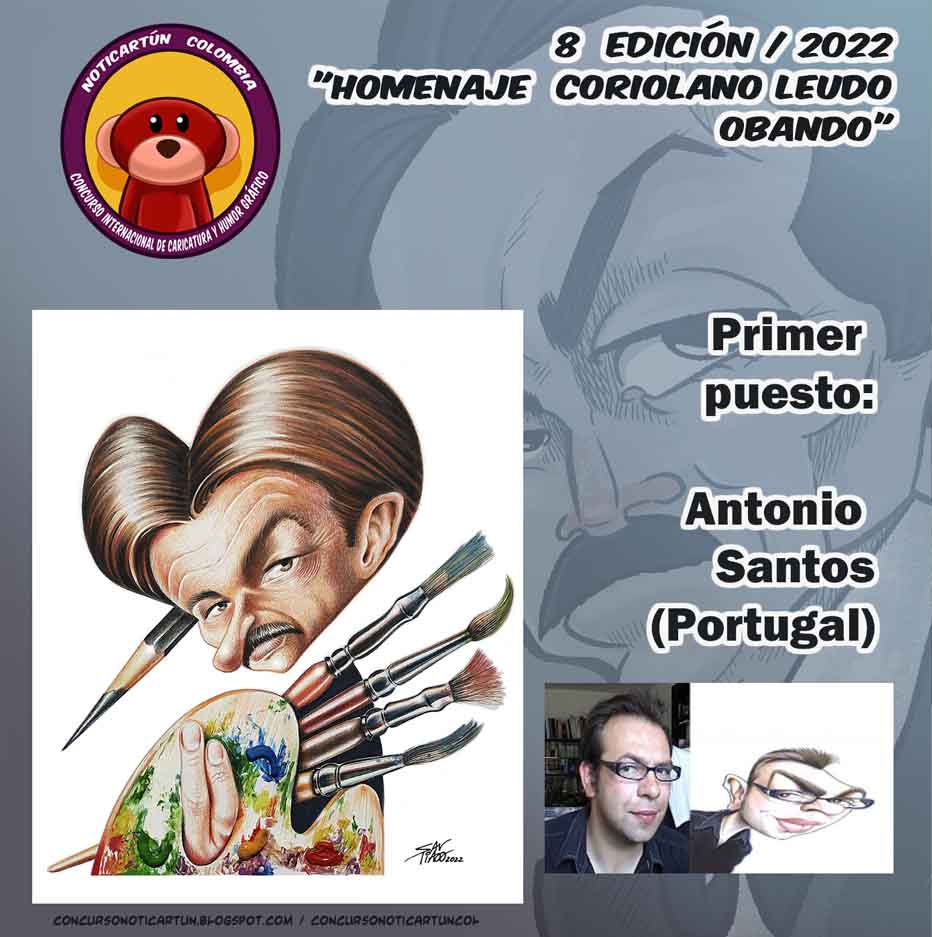 Winners of the 8th International Caricature Competition "NOTICARTUN COLOMBIA 2022"