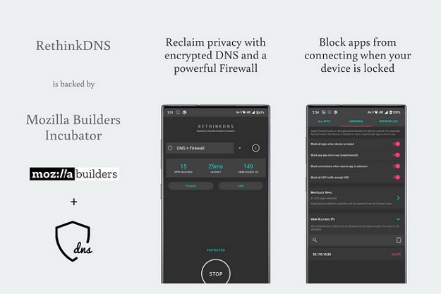 Rethink DNS - Ανοικτού κώδικα DNS και Firewall εφαρμογή για Android smartphone