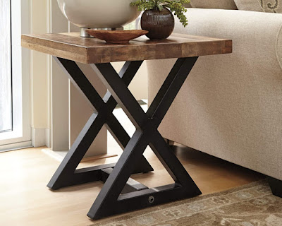 Trendy End Table with Modern Industrial Style Furniture