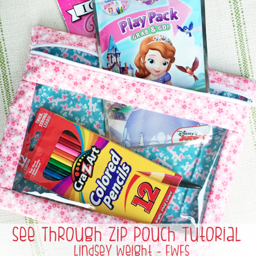 See Through Zip Pouch Tutorial