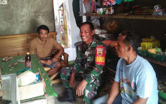Jalin Silaturahmi Dengan Warga Masyarakat Binaan Lewat Cara Komsos Personel Koramil 08/PB Kodim 0208/Asahan