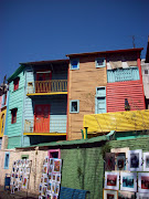 El Caminito de La Boca with a statue of Maradona on top. La Boca!