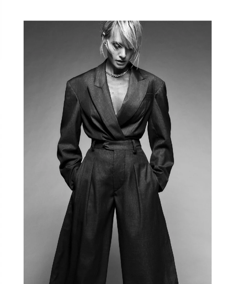 Amber Valletta wears Fall ensembles for Harper’s Bazaar Spain October 2017