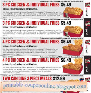 Free Printable Kfc Coupons