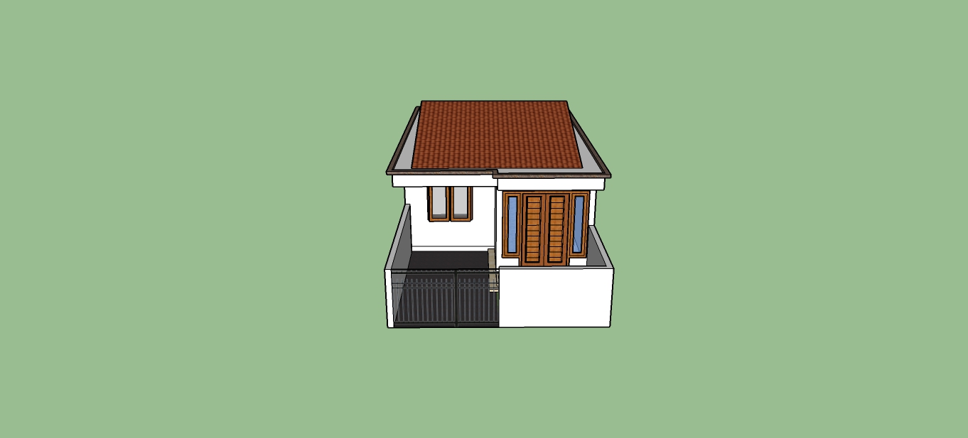 Gambar Rumah Sederhana Ukuran 5x10 Meter Sketchup Ku