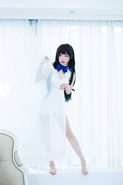 Cosplayer, Hestia, DanMachi, Anime, Jepang, Tomia, Seksi, Gambar