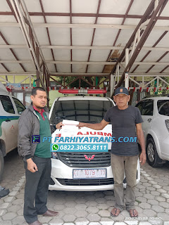 Kirim mobil Ambulance Wuling Cortez dr karoseri tujuan ke Dinas Kesehatan Kabupaten Kutai Timur dgn kapal roro + driving estimasi pengiriman 4-5 hari.