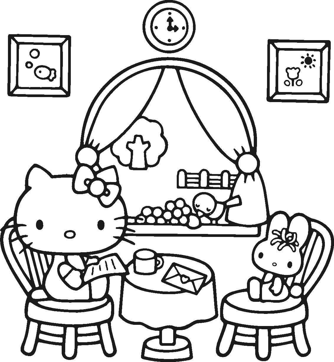 Download Hello Kitty Coloring Pages