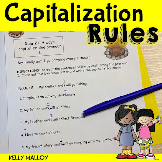 Capitalization Worksheets for 3rd 4th and 5th Graders