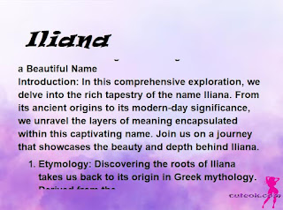 meaning of the name "Iliana"