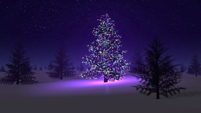 Free Download Christmas Tree HD Wallpapers for iPhone 5 - Christmas Tree with Snow and Lights