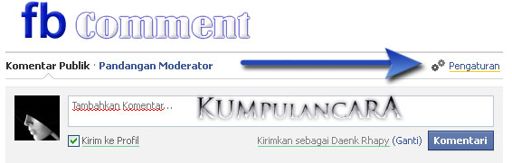 Cara moderasi komentar facebook di blog