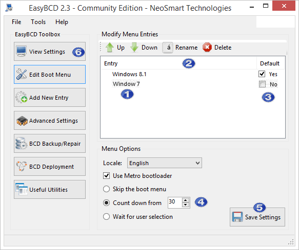 Langkah 3 Instal EasyBCD