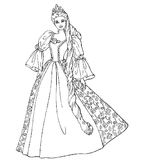 Barbie Princess Coloring Pages on Disney Cartoon Barbie Doll Princess Coloring Pages