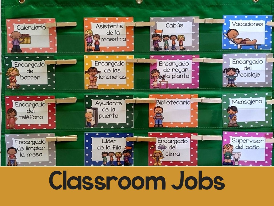 Classroom Jobs l Editable Classroom Jobs in Spanish l Trabajos del salón