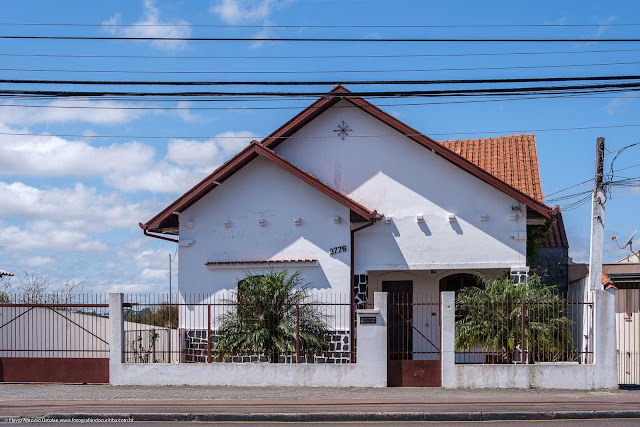 casa com ornamento de ferro na Anita Garibaldi