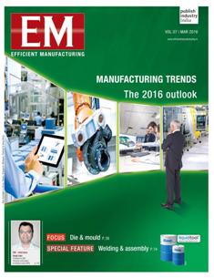EM Efficient Manufacturing - March 2016 | TRUE PDF | Mensile | Professionisti | Tecnologia | Industria | Meccanica | Automazione
The monthly EM Efficient Manufacturing offers a threedimensional perspective on Technology, Market & Management aspects of Efficient Manufacturing, covering machine tools, cutting tools, automotive & other discrete manufacturing.
EM Efficient Manufacturing keeps its readers up-to-date with the latest industry developments and technological advances, helping them ensure efficient manufacturing practices leading to success not only on the shop-floor, but also in the market, so as to stand out with the required competitiveness and the right business approach in the rapidly evolving world of manufacturing.
EM Efficient Manufacturing comprehensive coverage spans both verticals and horizontals. From elaborate factory integration systems and CNC machines to the tiniest tools & inserts, EM Efficient Manufacturing is always at the forefront of technology, and serves to inform and educate its discerning audience of developments in various areas of manufacturing.
