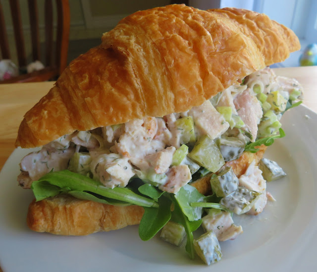 Dill Pickle Chicken Salad Croissants